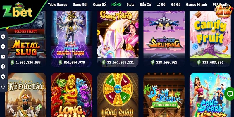 Nổ hũ ZBET mang đến các nhiều tựa game hấp dẫn 